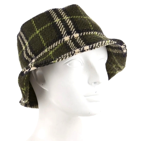 BURBERRY LONDON Check Patterned Wool Bucket Hat - Picture 2 of 10